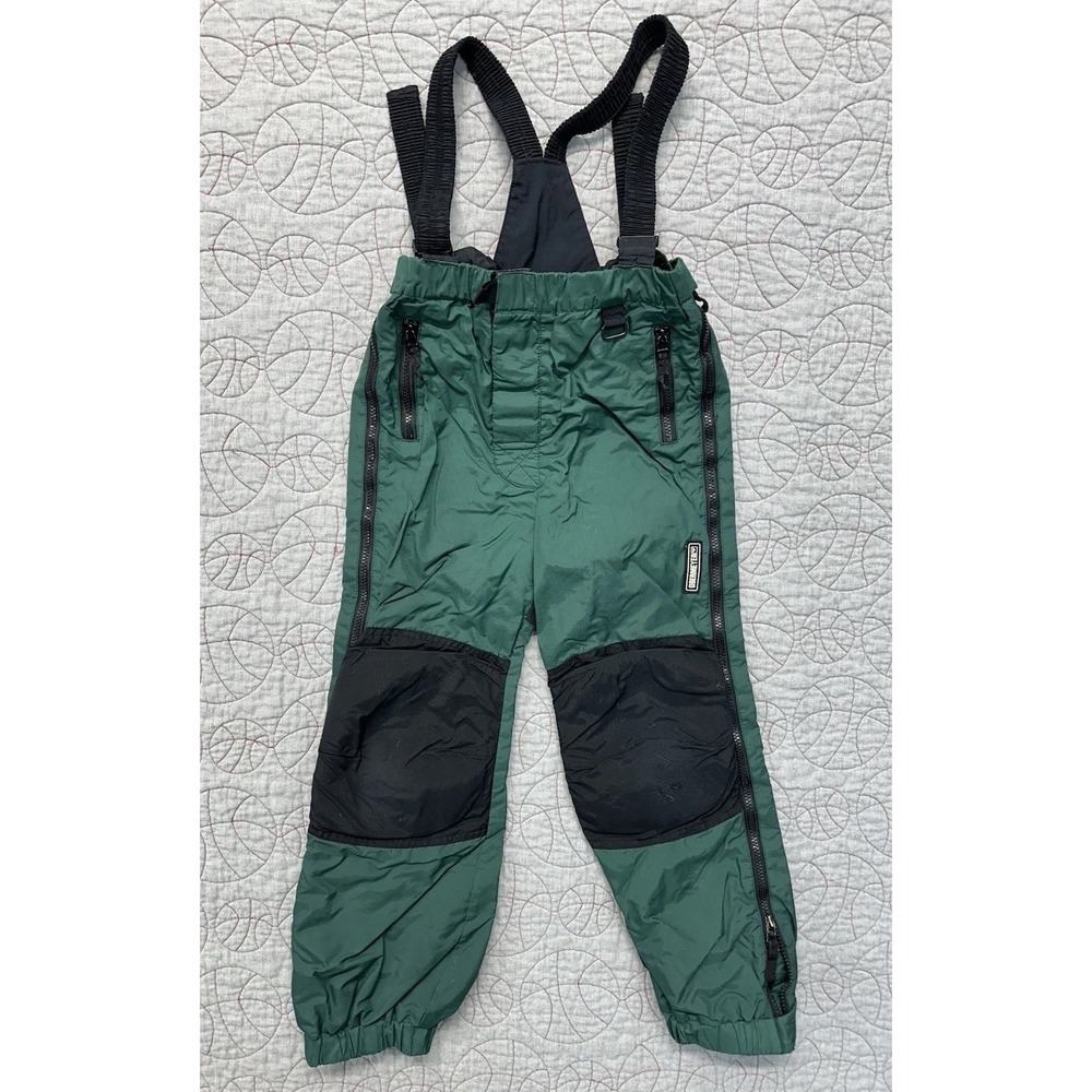 Obermeyer Ski Pant Bibs Green Padded Knee / Unisex Kids 8